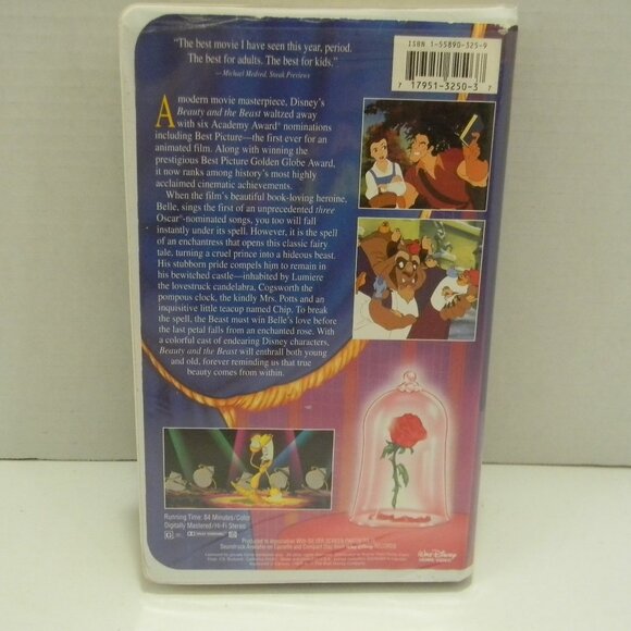 Walt Disney Classic Beauty and the Beast VHS Black Diamond edition #1325 - Picture 2 of 8